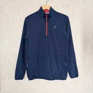 Aspen Men’s Quarter-Zip Performance Shirt Longsleeve Outdoor in Navy Blue M